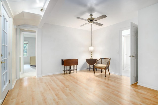 11279 E Cd Ave, Richland, MI 49083 - living area with light wood-style floors and ceiling fan