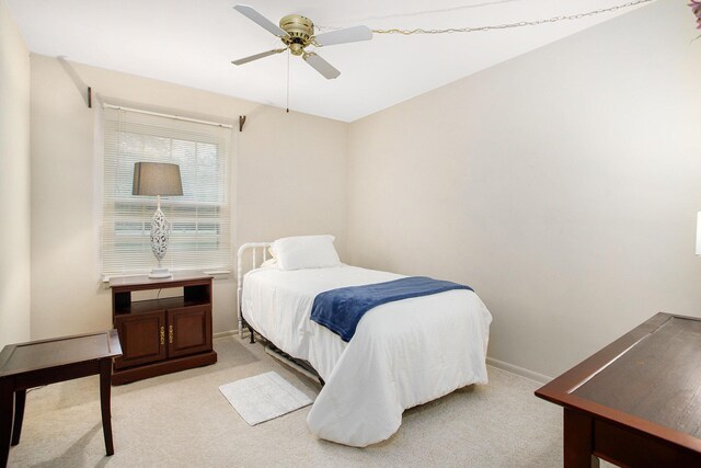 11279 E Cd Ave, Richland, MI 49083 - bedroom with light colored carpet and a ceiling fan