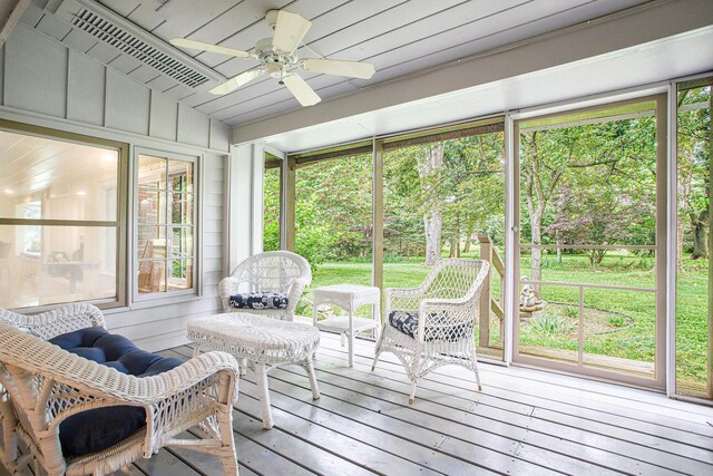 11279 E Cd Ave, Richland, MI 49083 - sunroom / solarium with ceiling fan and lofted ceiling