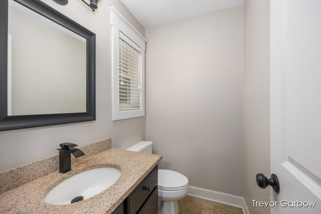 6770 Rivers Edge Ln, Middleville, MI 49333 - half bath with vanity and tile patterned floors