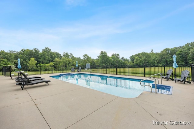 6770 Rivers Edge Ln, Middleville, MI 49333 - view of pool featuring a patio area and view of scattered trees