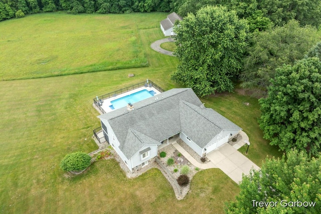 6770 Rivers Edge Ln, Middleville, MI 49333 - view from above of property with a pool area