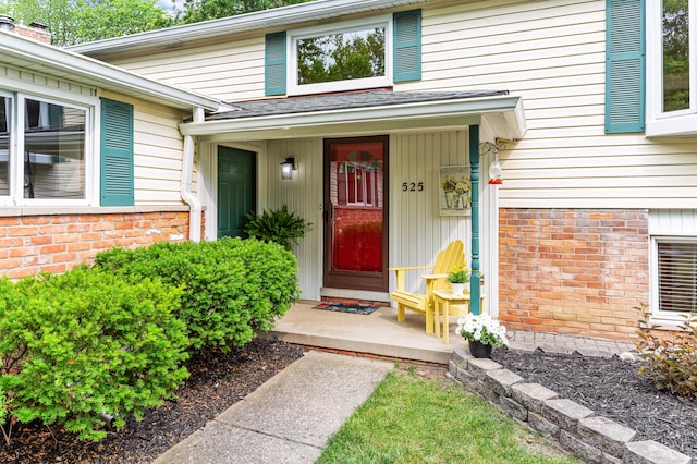525 Langfield St, Northville, MI 48167 - property entrance featuring brick siding