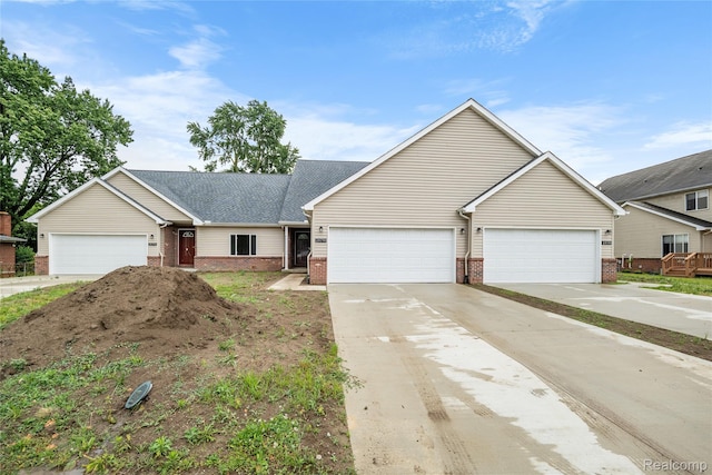 24790 Ashley Ct, Redford, MI 48239 - view of front of house with brick siding, concrete driveway, an attached garage, and roof with shingles