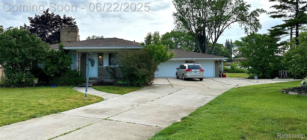 29242 Lorraine Ave, Warren, MI 48093 - view of front of home featuring a front lawn and a chimney