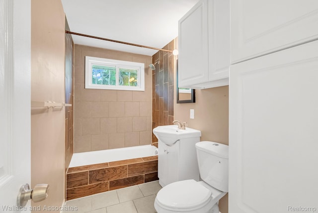 6761 Mels Dr, Ruby, MI 48049 - full bath featuring tiled shower / bath combo and tile patterned flooring