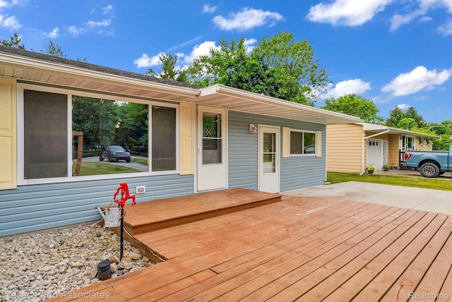 6761 Mels Dr, Ruby, MI 48049 - view of wooden deck