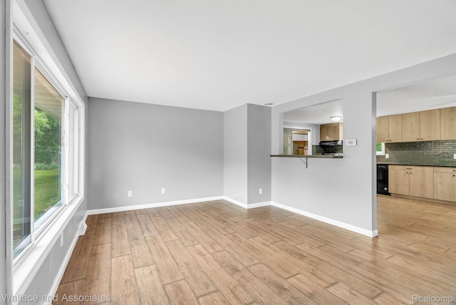 6761 Mels Dr, Ruby, MI 48049 - unfurnished living room featuring light wood finished floors and baseboards
