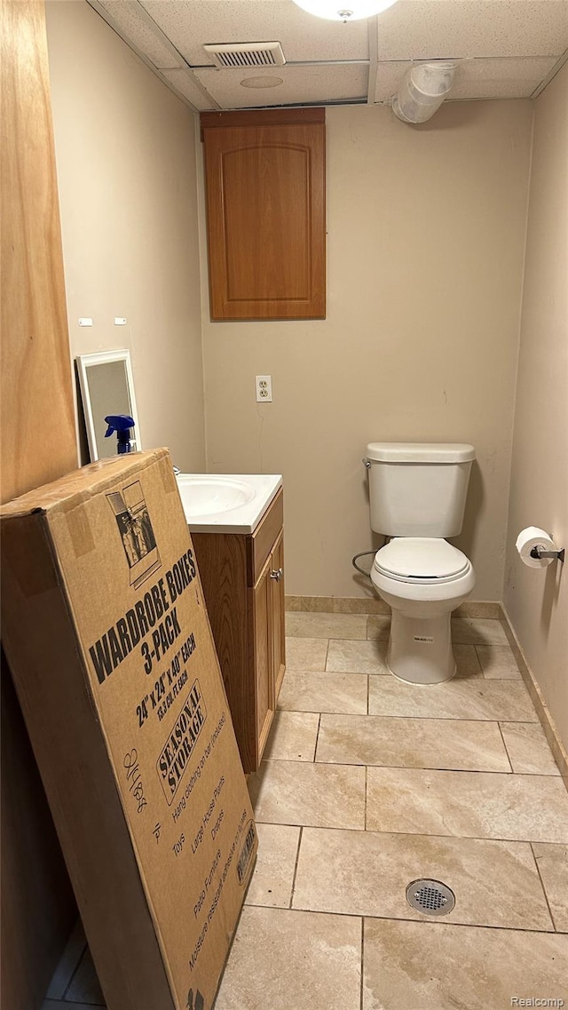 36014 Chapel Ct, Clinton Township, MI 48035 - bathroom featuring vanity and a drop ceiling