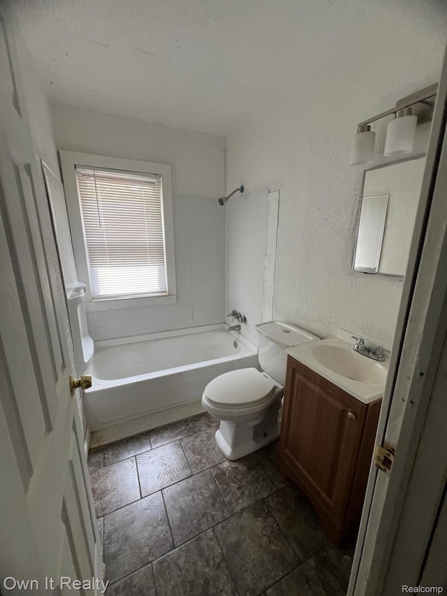 8620 Fielding St, Detroit, MI 48228 - full bath with vanity, bathtub / shower combination, and a textured wall