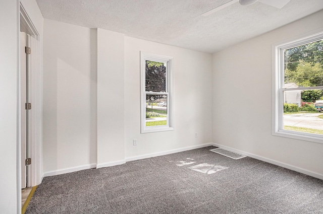 556 Union St, Niles, MI 49120 - unfurnished room featuring a textured ceiling, carpet flooring, and a ceiling fan