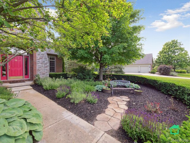 6345 Brookview Dr, Saline, MI 48176 - view of front of property with stone siding