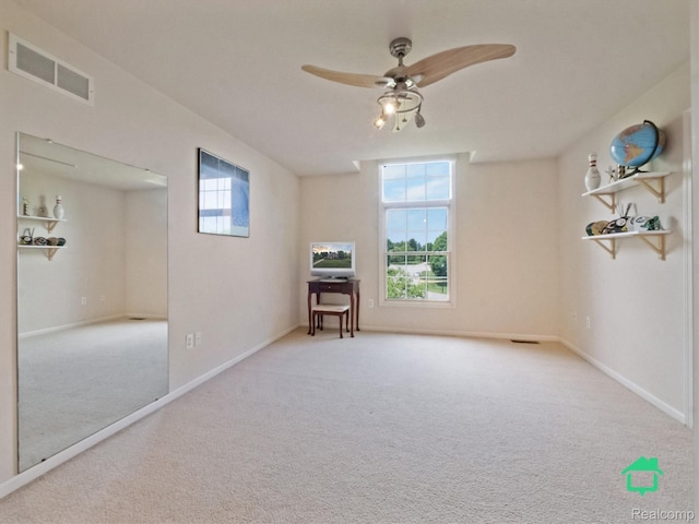 6345 Brookview Dr, Saline, MI 48176 - spare room with carpet floors and ceiling fan