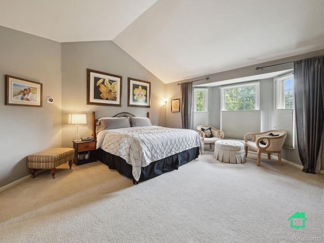 6345 Brookview Dr, Saline, MI 48176 - bedroom with carpet and vaulted ceiling