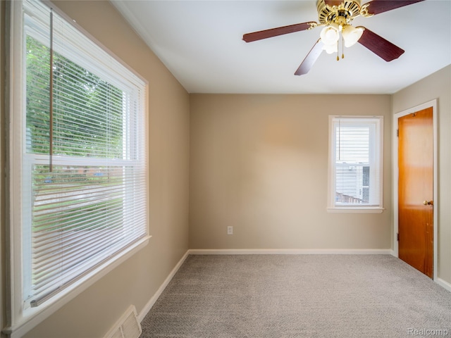 25457 Andover Dr, Dearborn Heights, MI 48125 - carpeted spare room featuring baseboards and a ceiling fan