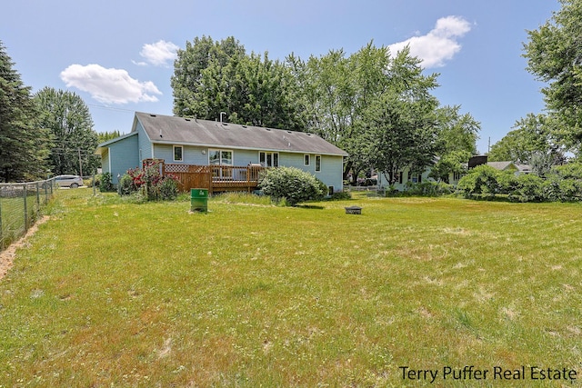 4651 Remembrance Rd NW, Grand Rapids, MI 49534 - view of yard with a deck