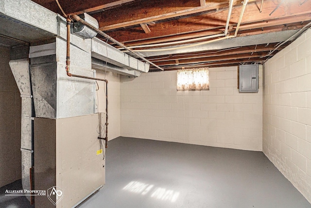 1006 Southlawn Ave, Flint, MI 48507 - basement with electric panel and heating unit