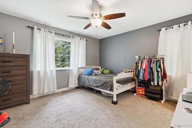 759 Elm St, Allenton, MI 48002 - bedroom with carpet flooring and ceiling fan