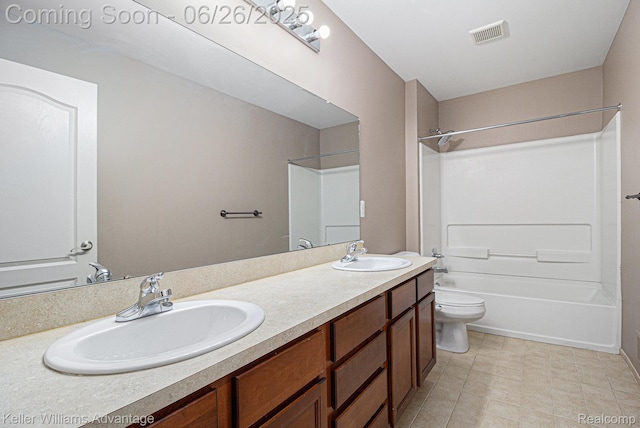 27455 Harrington Way, Novi, MI 48374 - full bathroom with double vanity and shower / tub combination