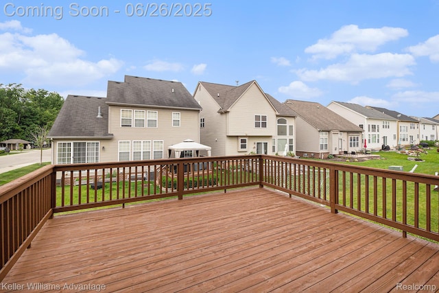 27455 Harrington Way, Novi, MI 48374 - wooden terrace featuring a residential view and a yard