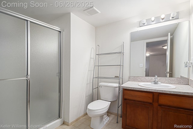 27455 Harrington Way, Novi, MI 48374 - bathroom with vanity, a shower stall, and tile patterned floors