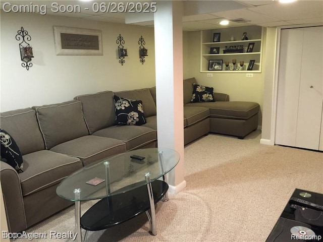 525 Marlin Ave, Royal Oak, MI 48067 - living room featuring carpet flooring