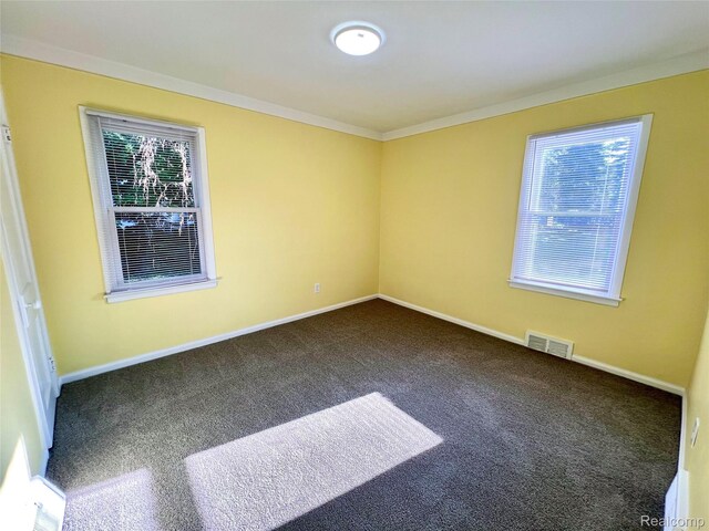 23657 Hill Ave, Warren, MI 48091 - spare room featuring carpet floors and ornamental molding