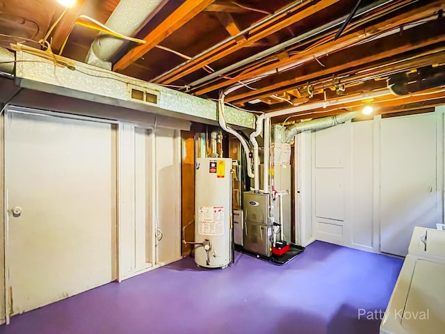 4164 Madison Ave SE, Grand Rapids, MI 49548 - unfinished basement with gas water heater and heating unit