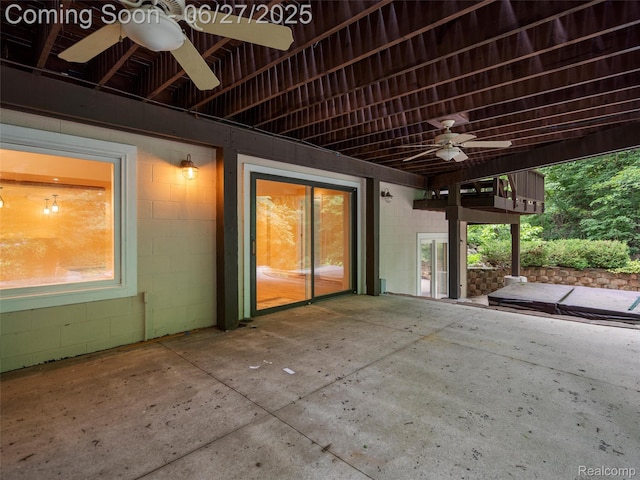 9767 Whisperwood Ln, Brighton, MI 48116 - view of patio with a ceiling fan