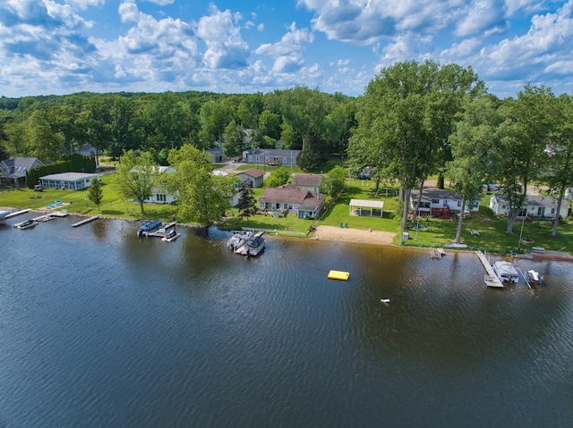 135 Teal Dr, Coldwater, MI 49036 - aerial view of residential area featuring a large body of water