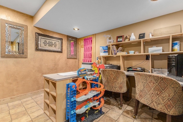 9749 48th Ave, Allendale, MI 49401 - office area with a textured wall and recessed lighting