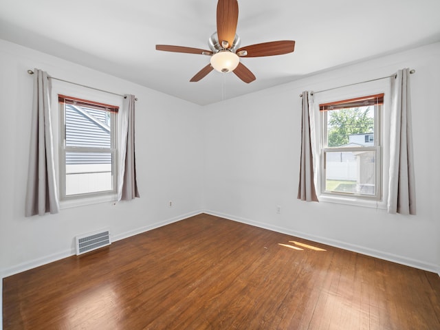 2391 Cambridge Rd, Berkley, MI 48072 - spare room featuring dark wood finished floors and ceiling fan