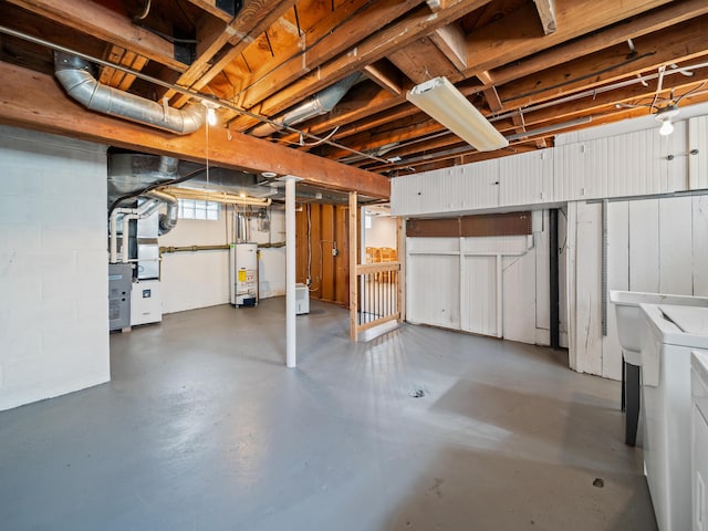 2391 Cambridge Rd, Berkley, MI 48072 - basement with water heater and heating unit