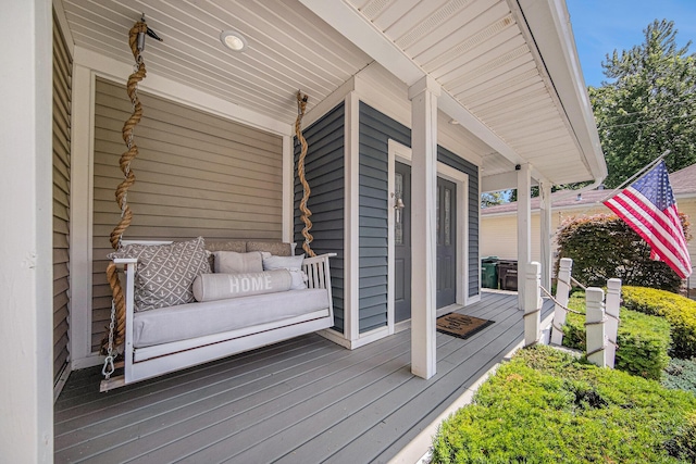 828 Russmiller Loop, Brooklyn, MI 49230 - view of wooden porch