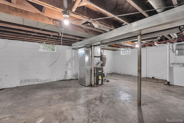 7768 Asbury Park, Dearborn, MI 48228 - below grade area with washer / dryer and heating unit