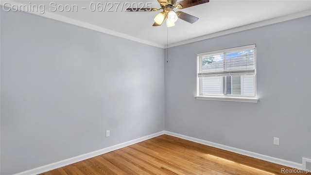 322 S Manitou Ave, Troy, MI 48017 - empty room featuring a ceiling fan and wood finished floors