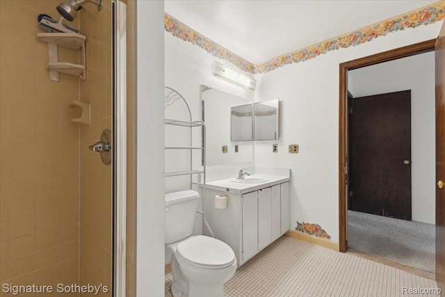 27671 W Echo Vly, Farmington Hills, MI 48334 - bathroom featuring vanity, a shower stall, and tile patterned flooring