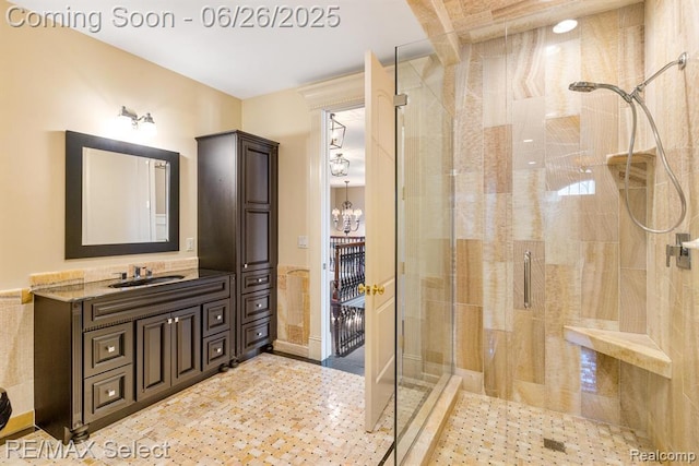 13229 Enid Blvd, Fenton, MI 48430 - full bathroom with a stall shower and vanity
