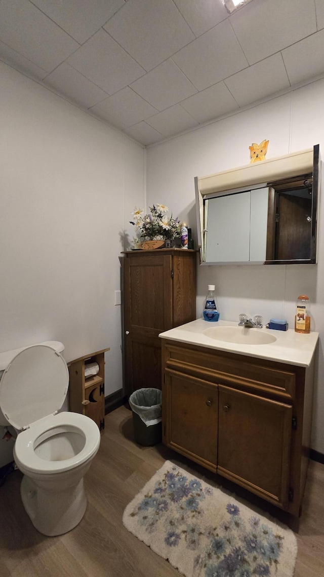 1686 Oak St, Wellston, MI 49689 - bathroom with wood finished floors and vanity