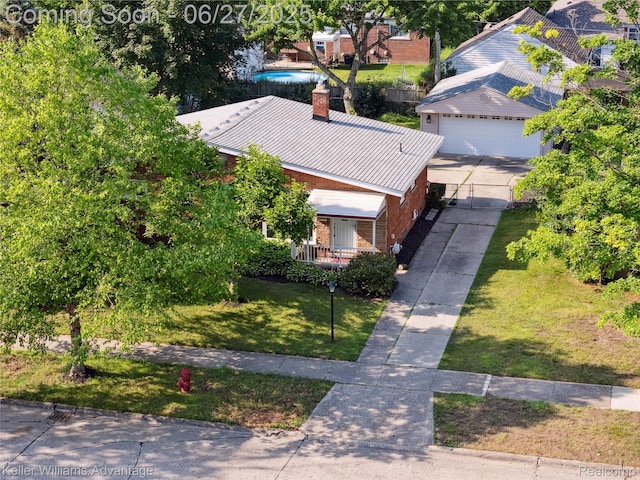 36669 Pinetree St, Livonia, MI 48150 - aerial view of property and surrounding area with a pool