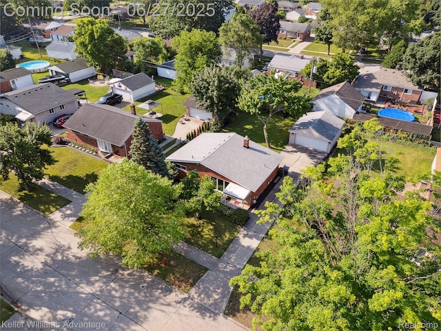 36669 Pinetree St, Livonia, MI 48150 - aerial perspective of suburban area