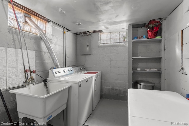 11670 Marlowe St, Detroit, MI 48227 - laundry room with separate washer and dryer and electric panel
