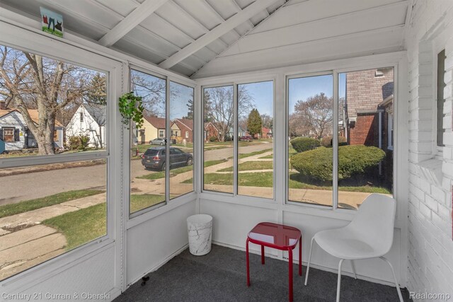 11670 Marlowe St, Detroit, MI 48227 - sunroom / solarium featuring a residential view
