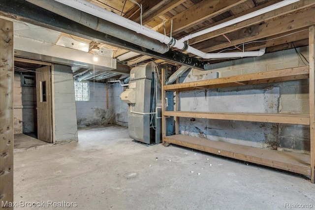 2222 Garland St, Sylvan Lake, MI 48320 - basement featuring heating unit