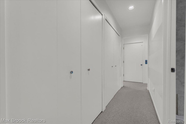 2222 Garland St, Sylvan Lake, MI 48320 - hallway featuring light colored carpet and recessed lighting