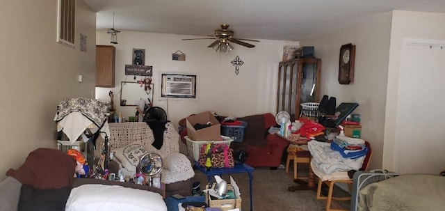 1000 W Lyons St, Mount Pleasant, MI 48858 - carpeted living area with a ceiling fan