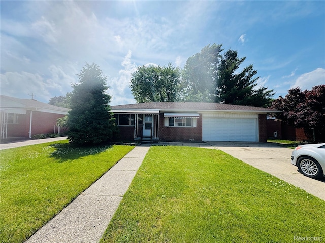 24739 Blackmar Ave, Warren, MI 48091 - single story home featuring brick siding, an attached garage, driveway, and a front lawn