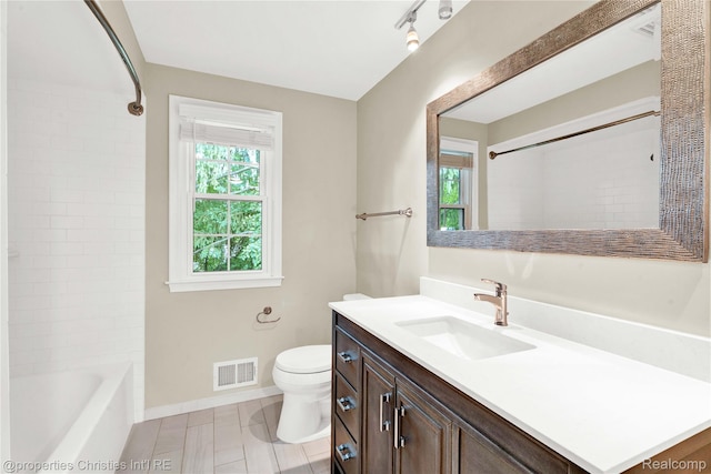 4770 Hedgewood Dr, Bloomfield Hills, MI 48301 - bathroom with vanity, tile patterned flooring, and shower / washtub combination