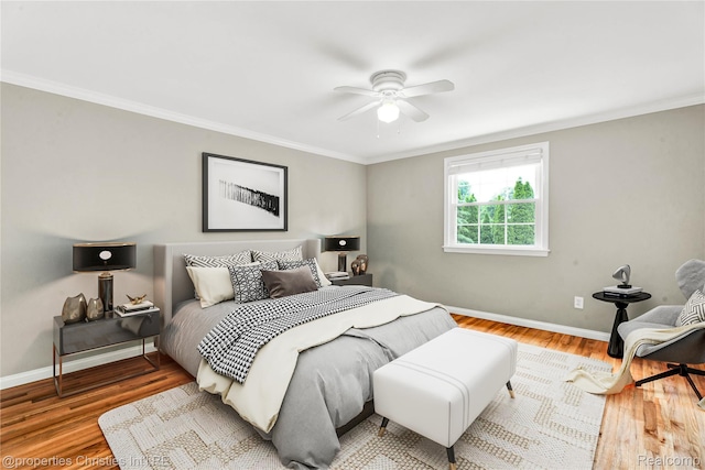4770 Hedgewood Dr, Bloomfield Hills, MI 48301 - bedroom featuring wood finished floors, crown molding, and ceiling fan