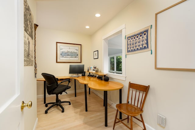 2012 Pontiac Trl, Ann Arbor, MI 48105 - home office with wood finished floors and recessed lighting
